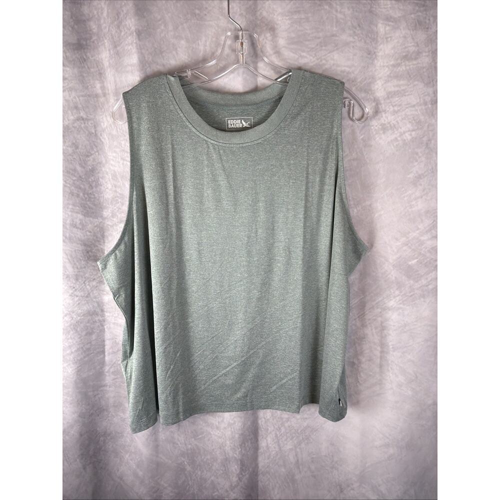 New Eddie Bauer Sleeveless Women’s Surreal Travel Tank Shirt Green sz TXXL - Picture 3 of 8